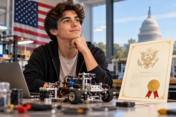 17 yaşında ABD’den patent aldı.