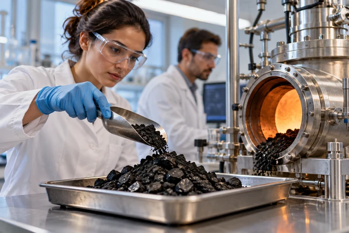 Türk bilim adamları iki saatte kömür üretti